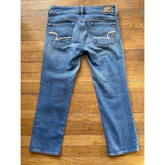 AMERICAN EAGLE OUTFITTERS ‘Artist Crop Stretch’ Low-Rise Jeans sz 2 - Picture 10 of 10